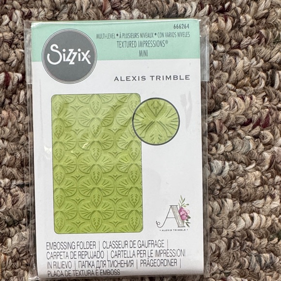 Sizzix Other - Sizzix Alexis Trimble Textured Impressions Mini Embossing Folder in Green